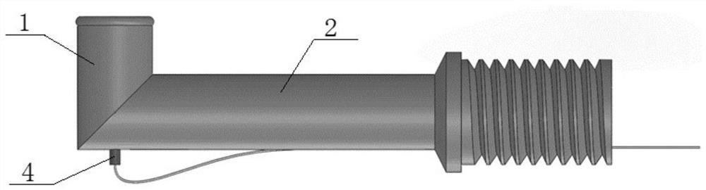 Air suction type fiber bragg grating total temperature probe and measuring system thereof