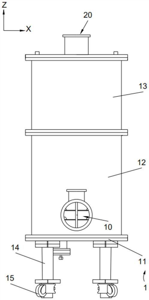 Front-end filtering device of vacuum pump