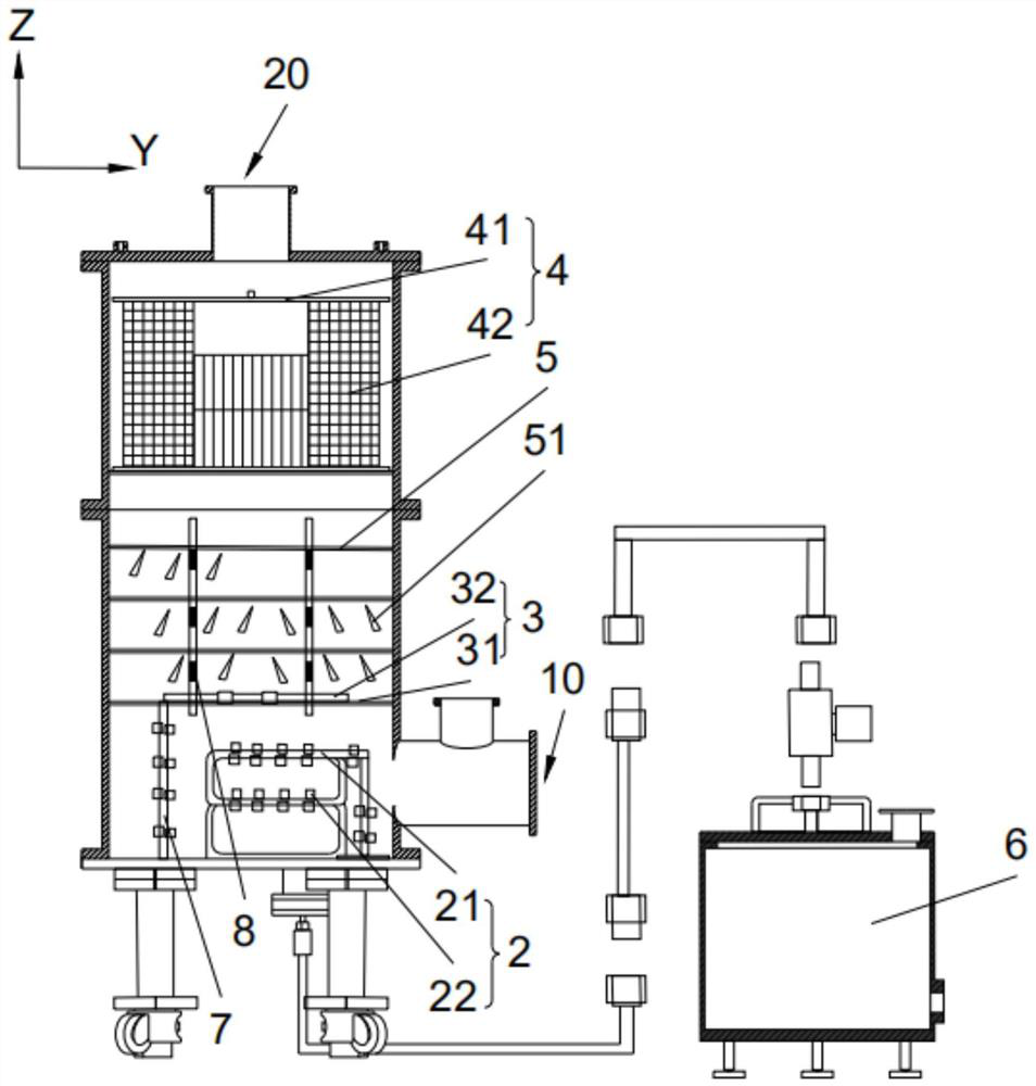 Front-end filtering device of vacuum pump