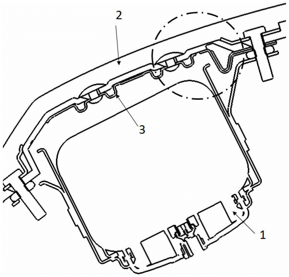 A metal airbag door system