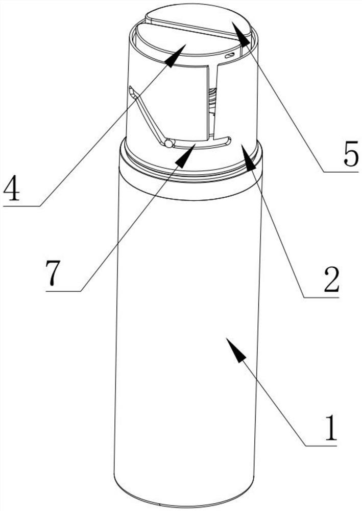 Double-head rotary lifting emulsion bottle