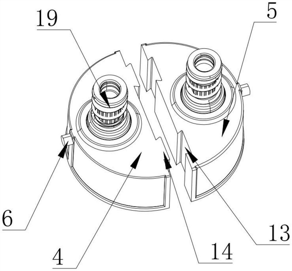 Double-head rotary lifting emulsion bottle