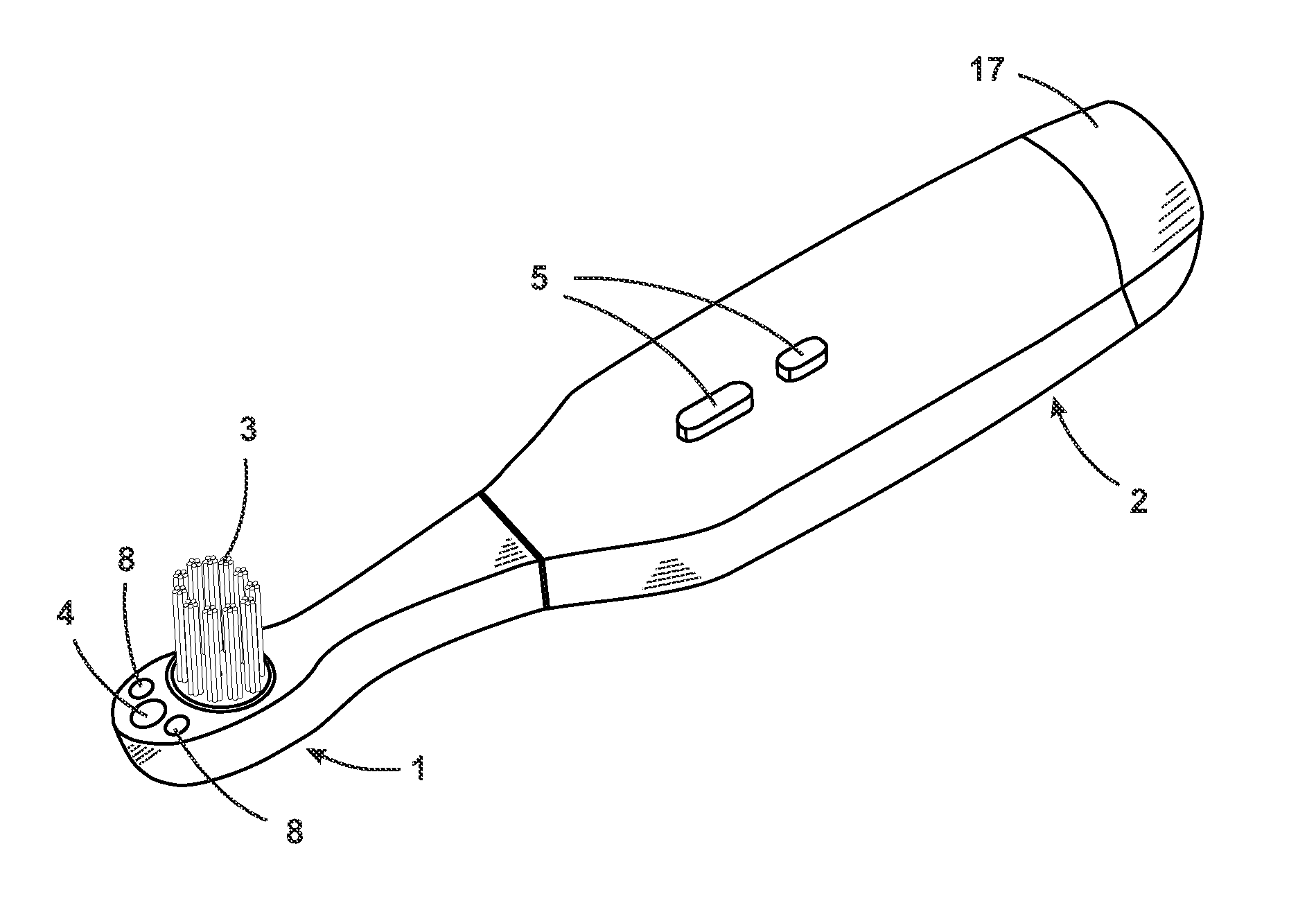 Toothbrush with an imaging device being camera