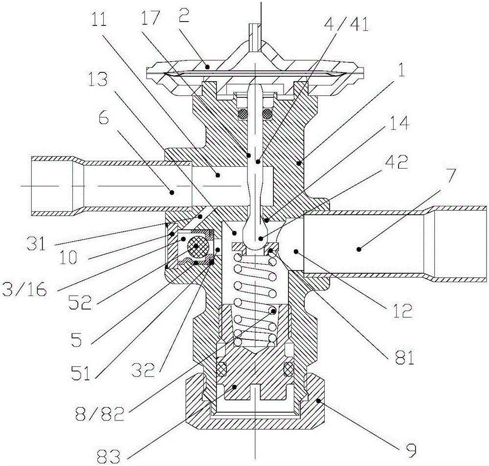 A thermal expansion valve