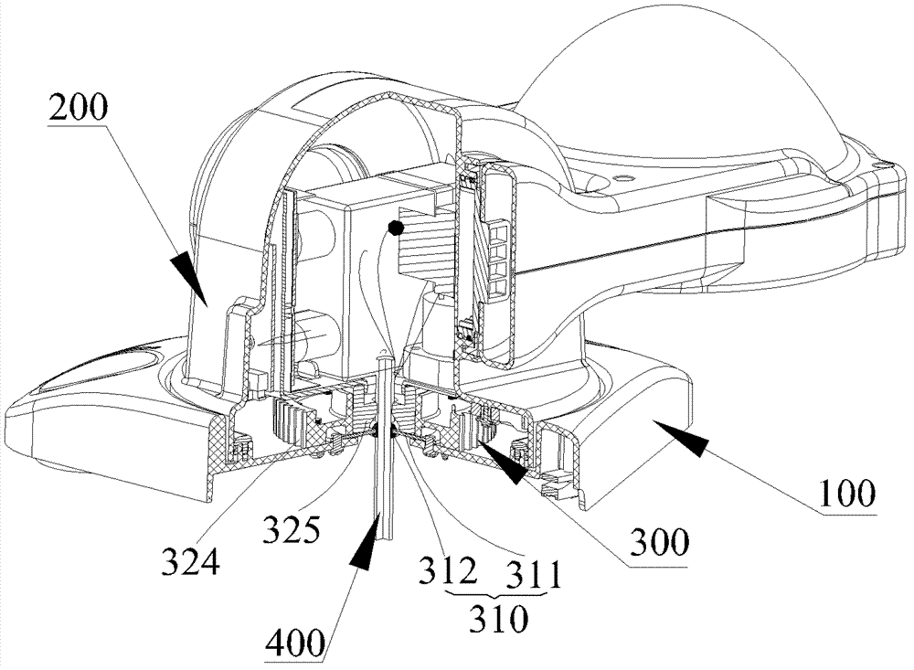 Cable protection structure and lamp