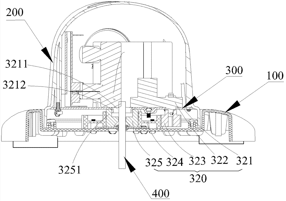 Cable protection structure and lamp