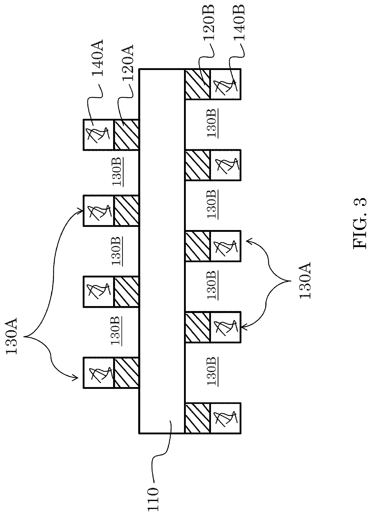 Double-sided electrode structure and patterning process thereof