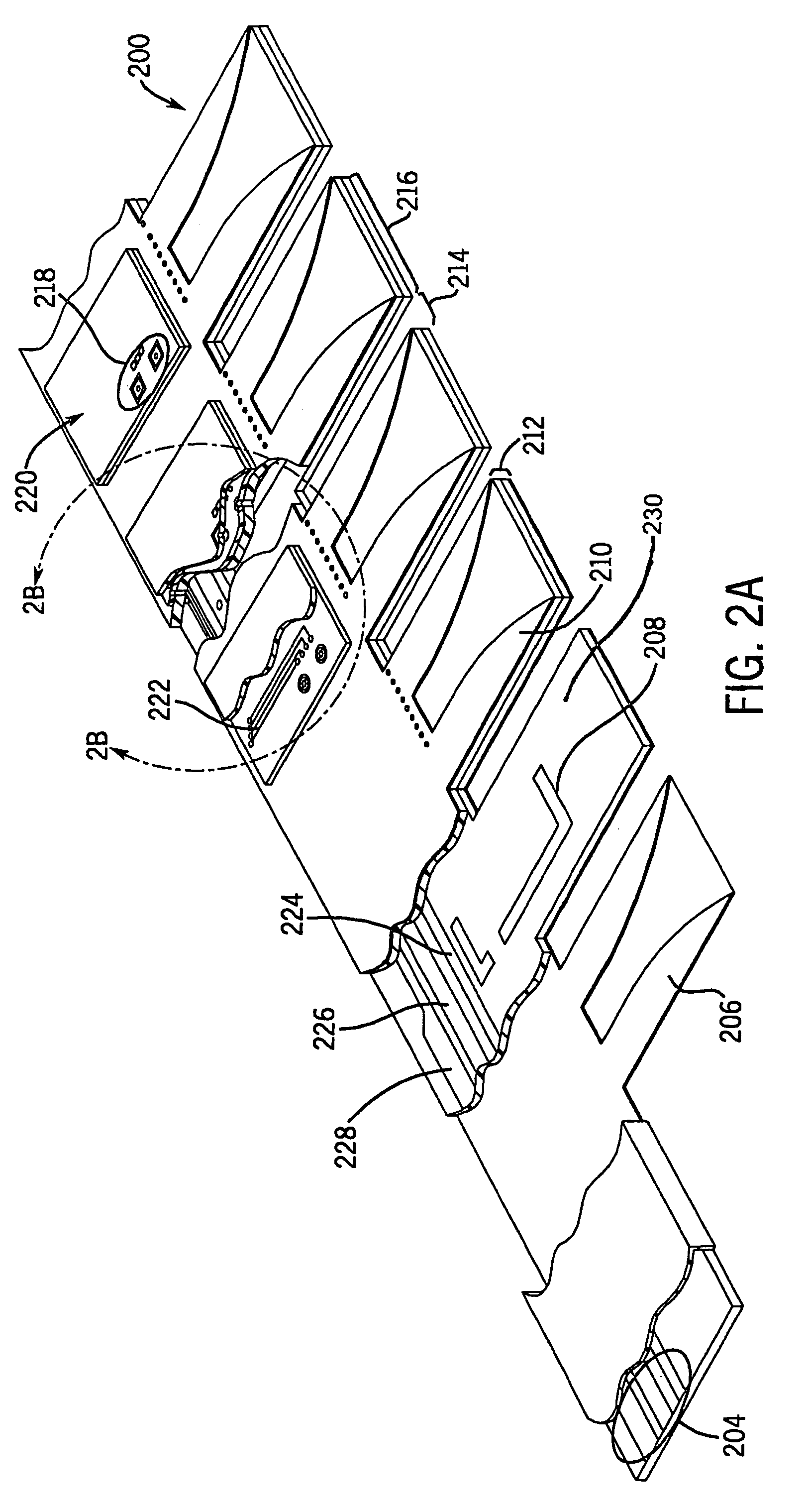 Phased array antenna interconnect having substrate slat structures