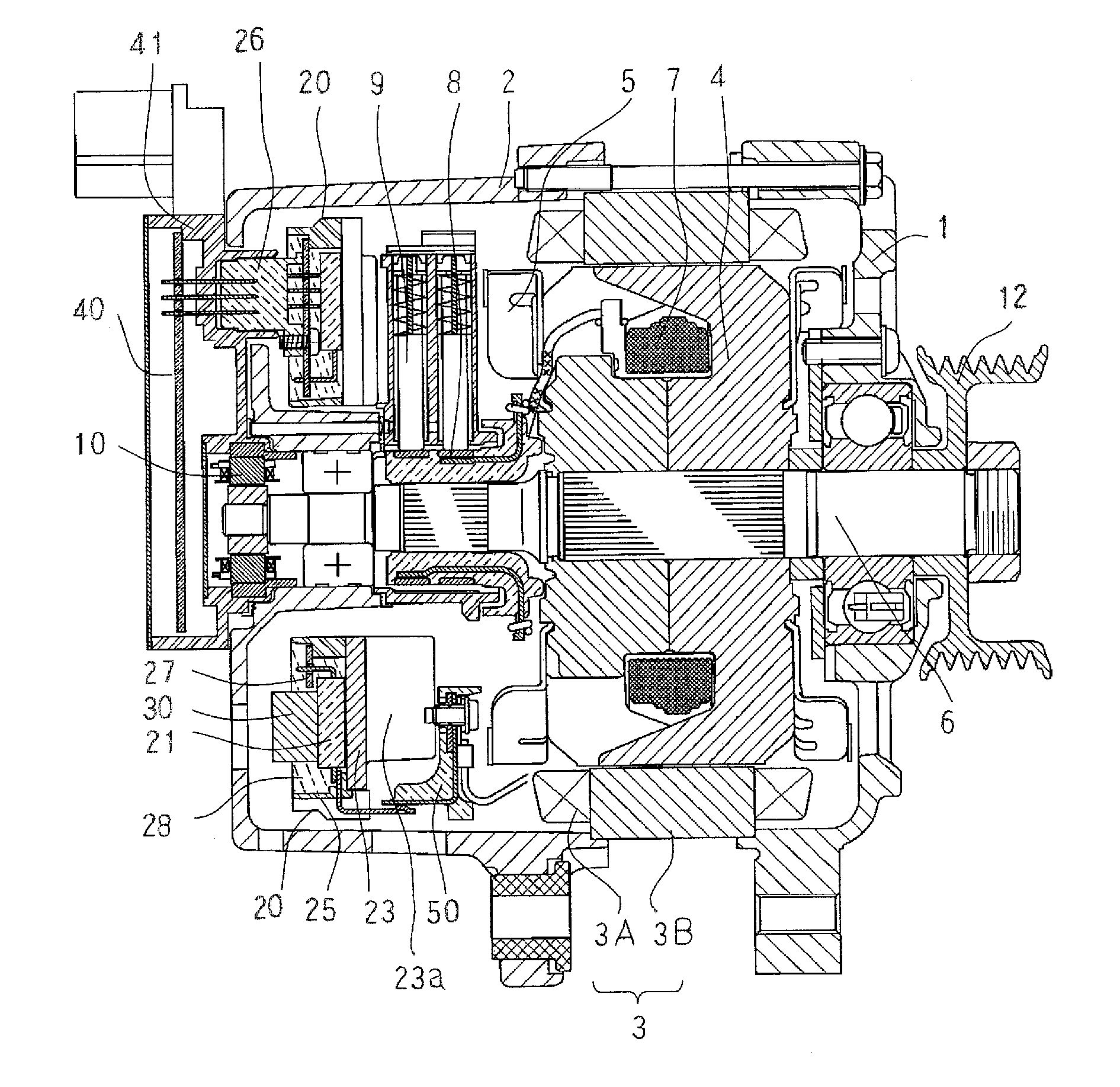 Controller-integrated electric rotating machine