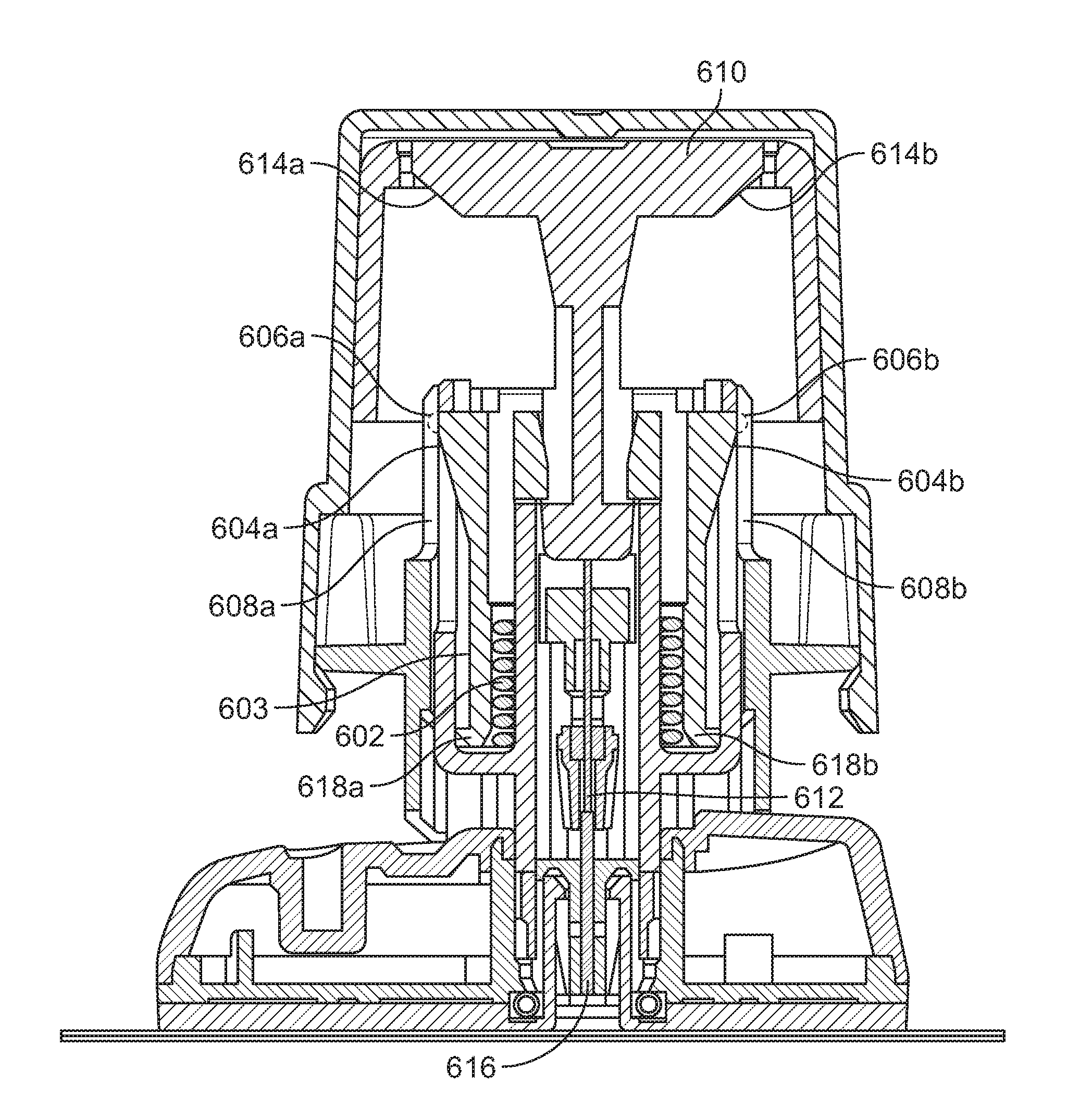 Combined medicament fill and cannula insertion device