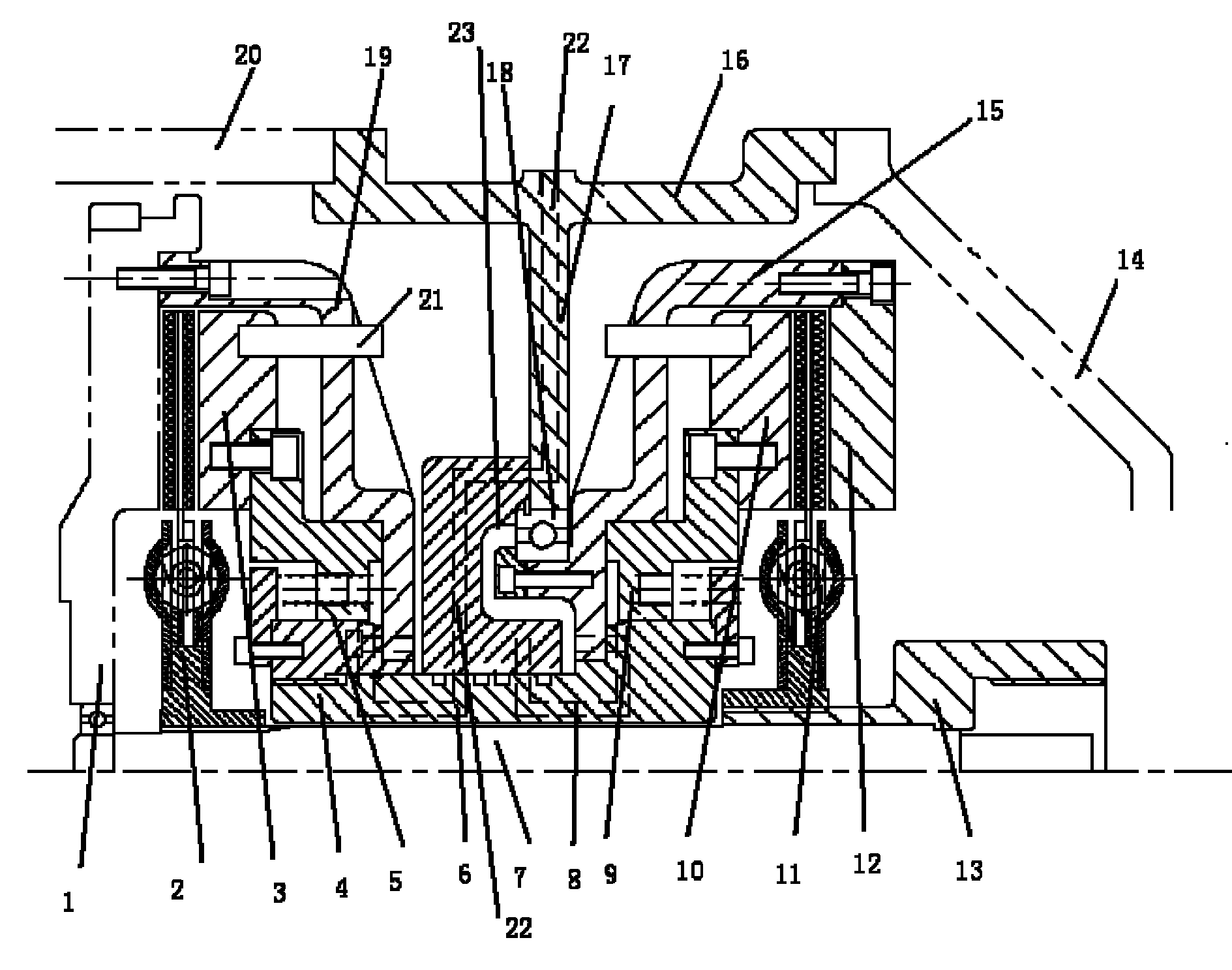 A dry double clutch