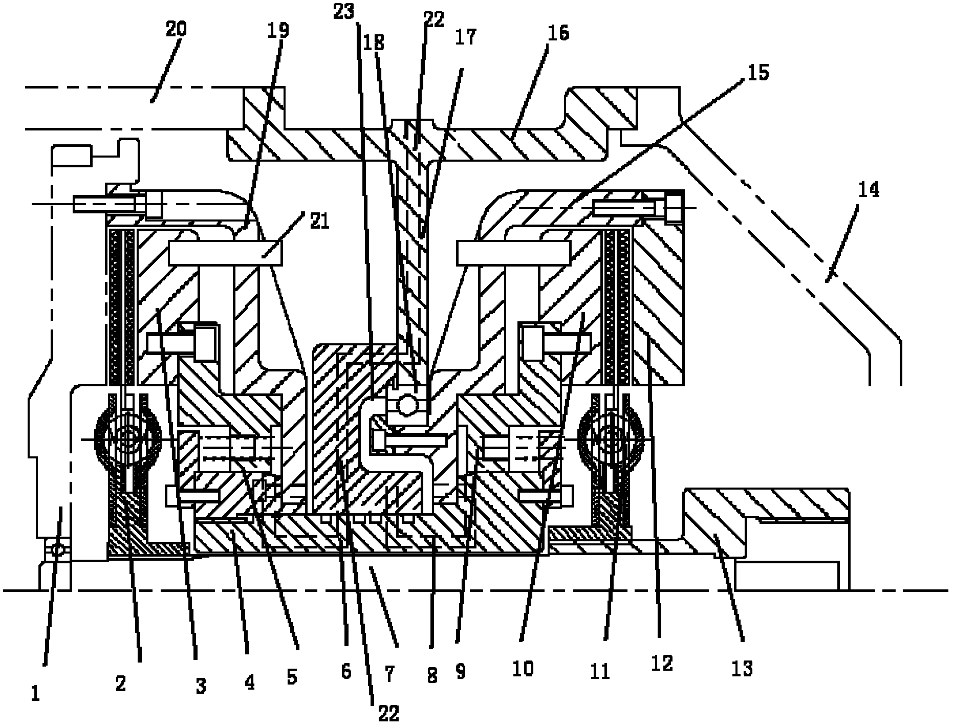 A dry double clutch