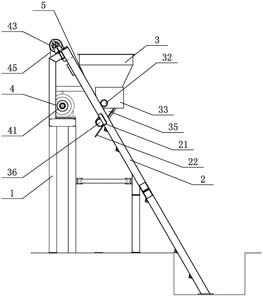 Mechanical automatic unloading bucket elevator and control method