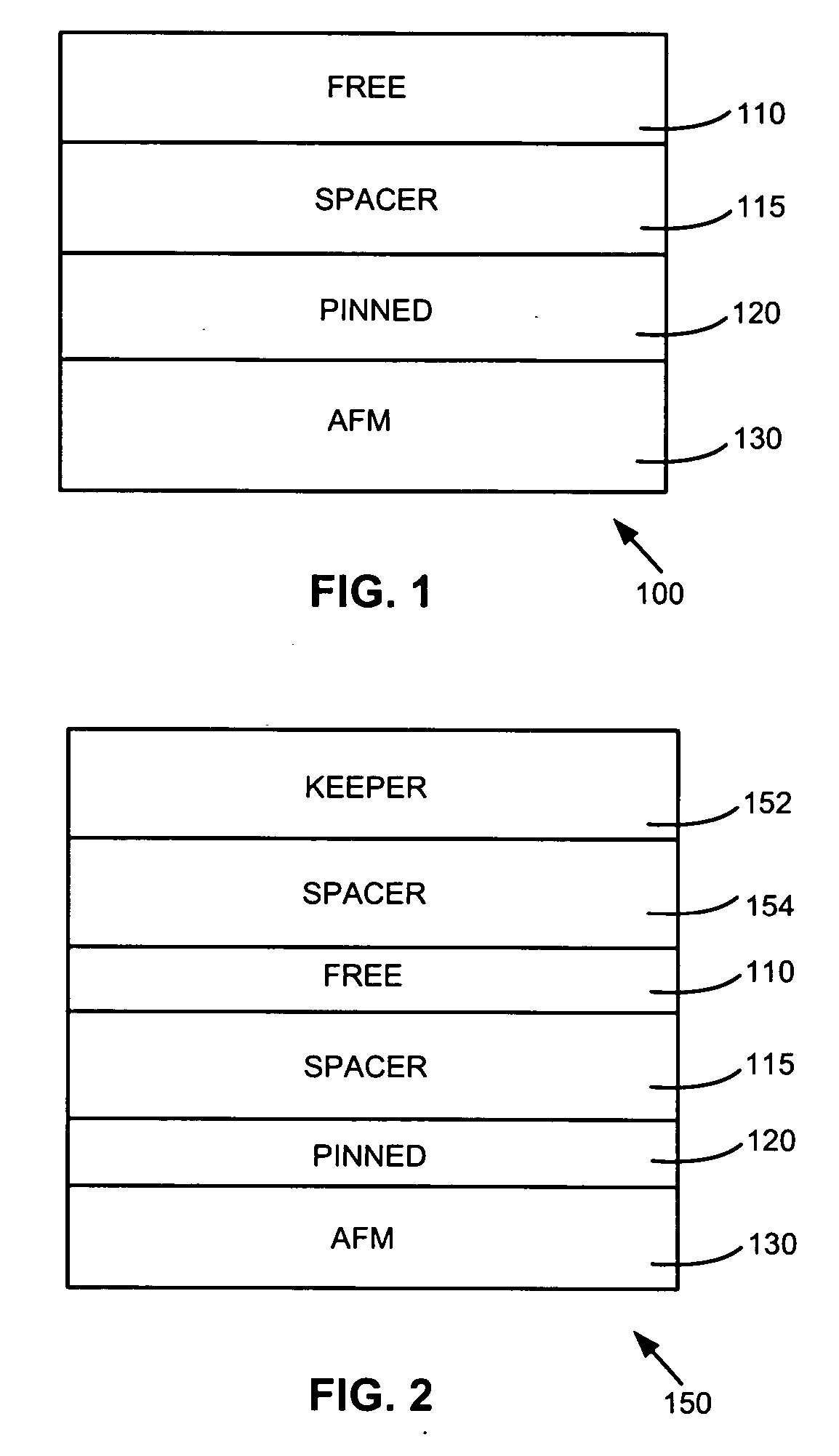 Sensor with in-stack bias structure providing enhanced magnetostatic stabilization