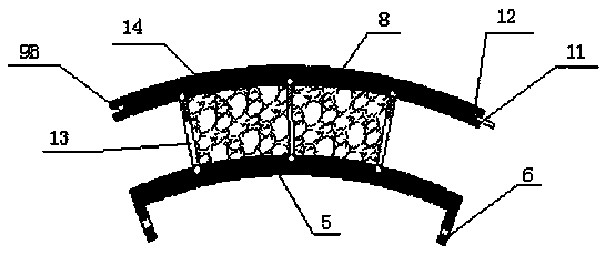 Inflatable seismic mitigation and absorption tunnel lining structure and construction method