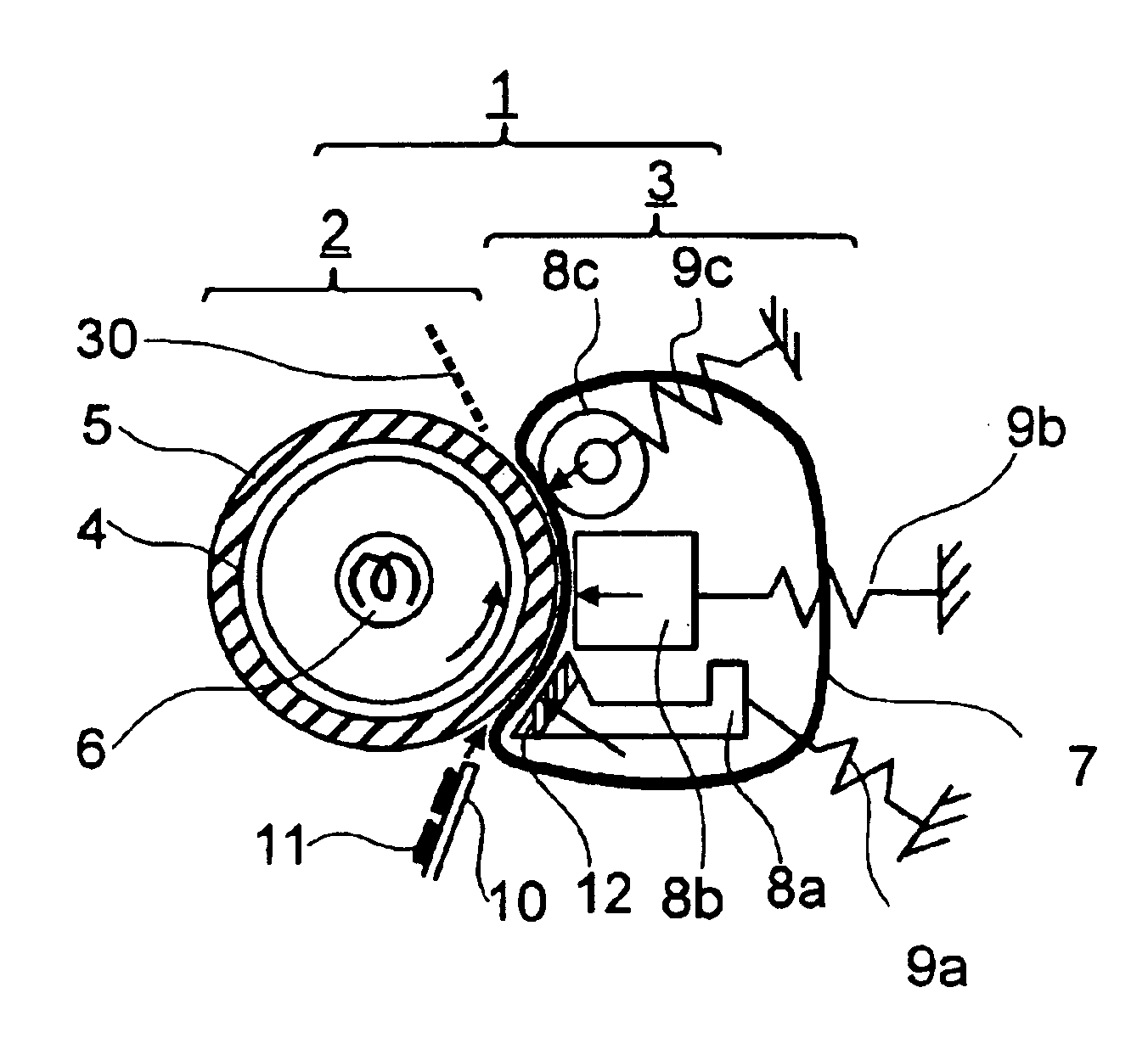 Image forming and recording apparatus with three pressure members