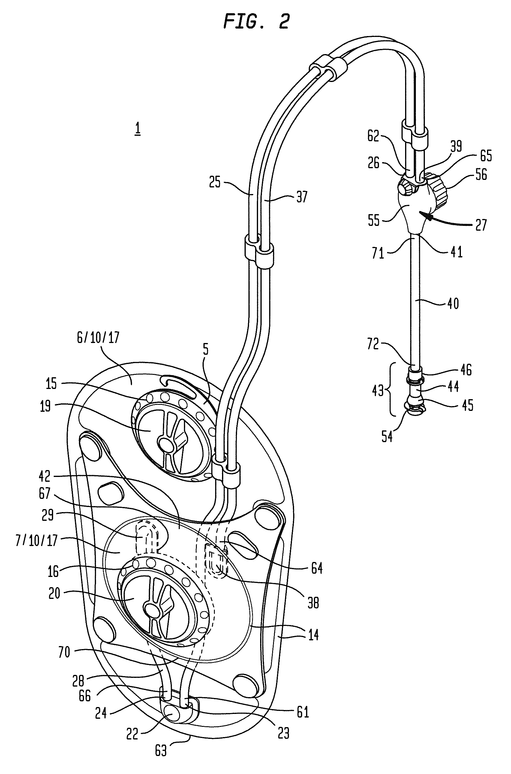 Two reservoir fluid delivery system