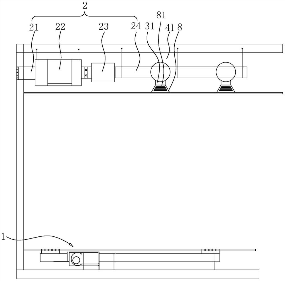 A VRV air conditioner supply and return air control system