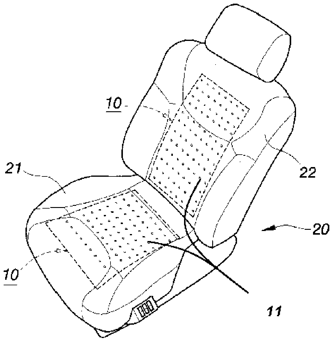 Automobile seat air-conditioning system