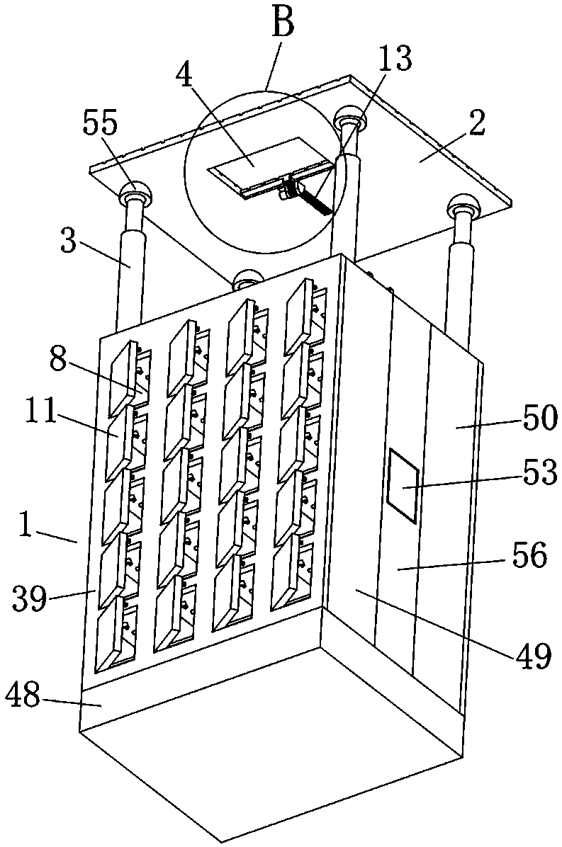 Storing-taking express cabinet for unmanned aerial vehicle delivery and working method thereof