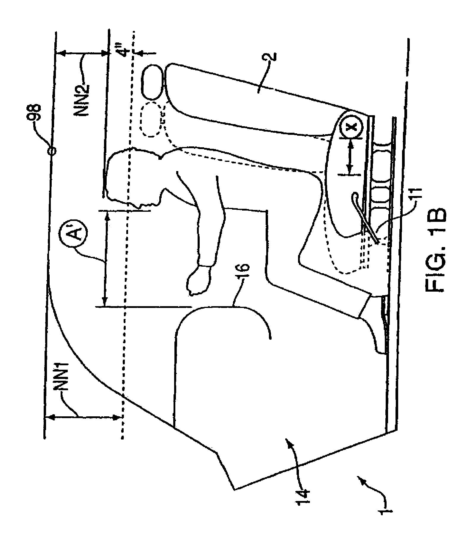 Vehicle air bag minimum distance apparatus, method and system