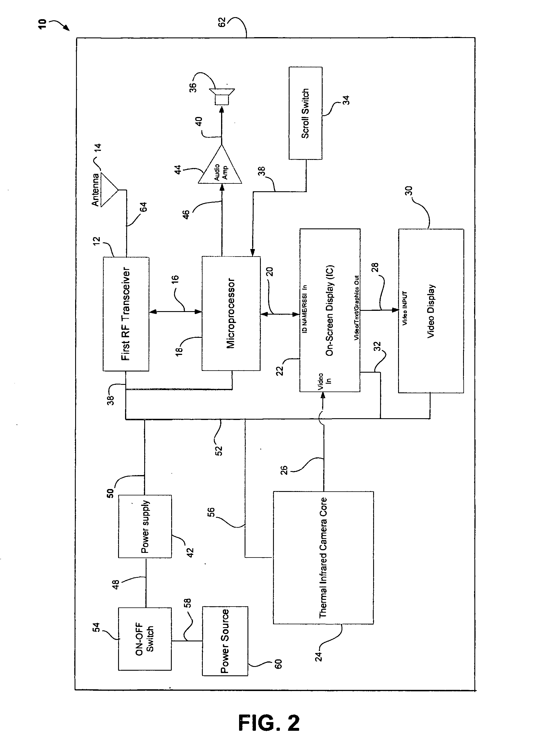 Thermal infrared camera tracking system utilizing receive signal strength
