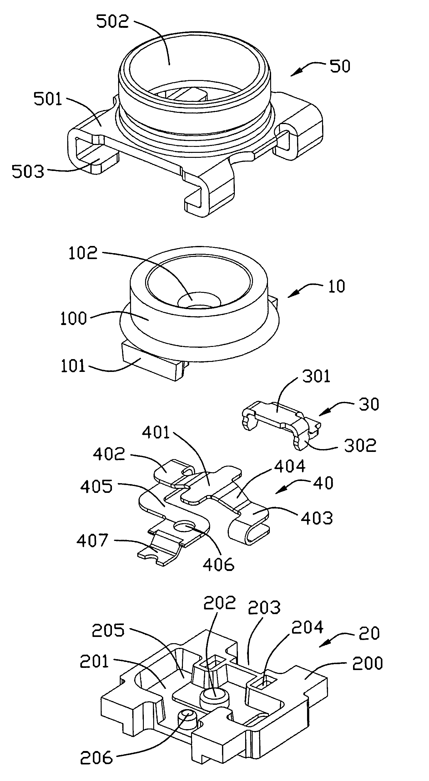 RF connector having contact terminal set with movable bridge