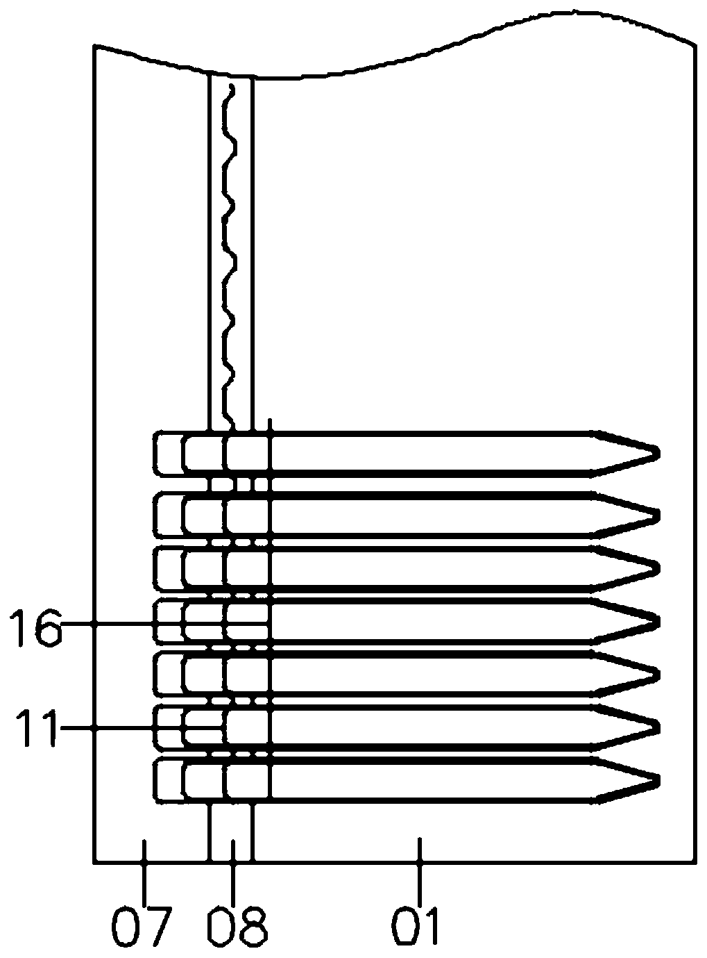 A kind of battery glue die-cutting processing method