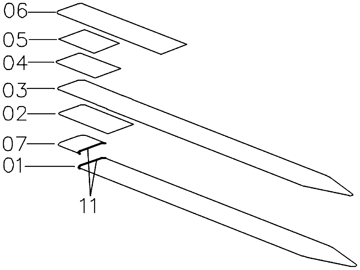 A kind of battery glue die-cutting processing method