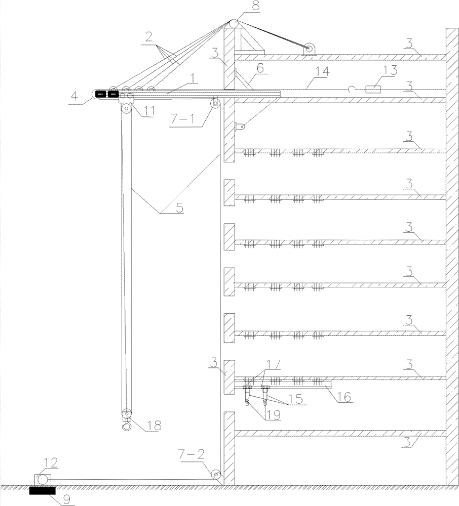 Hoisting in-place method for allowing large equipment to pass through ultrahigh hole