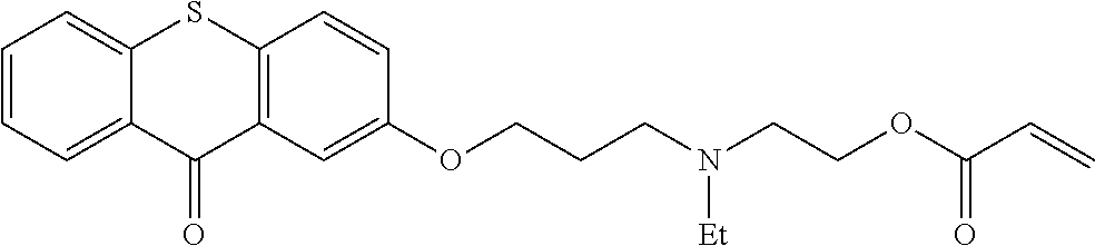 Radiation curable compositions for food packaging