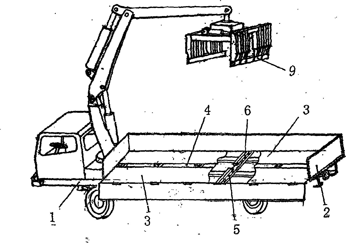 Brick conveying truck with removable bottom plate carriage