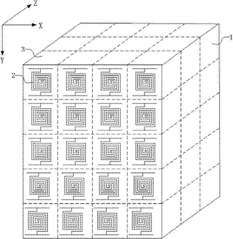 Metamaterial with high dielectric constant