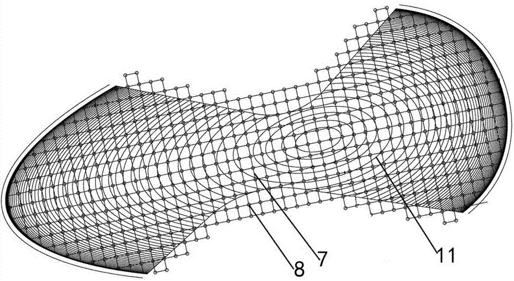 Construction method of large-span multi-curvature thin-shell reinforced concrete structures