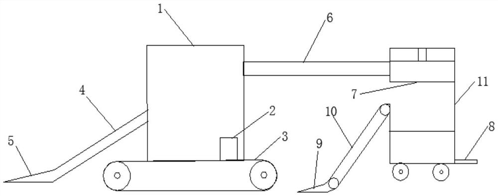A harvesting, pressing, bundling and rope-tying device for agricultural straw