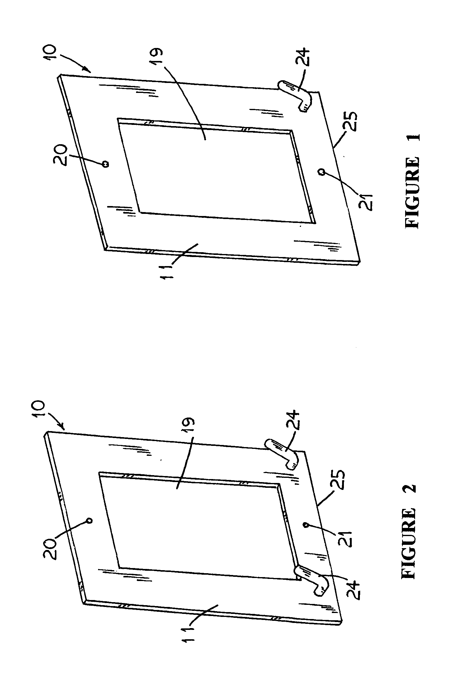 Faceplate and hanging device