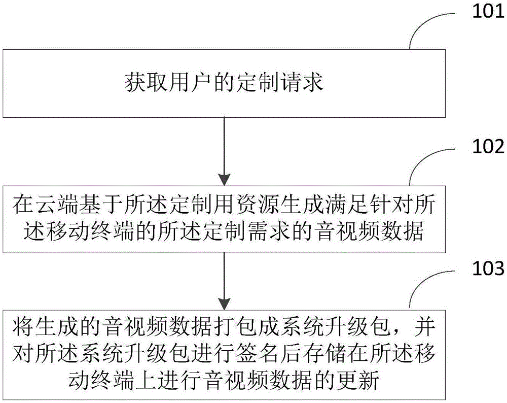 Audio and video data customization method and equipment