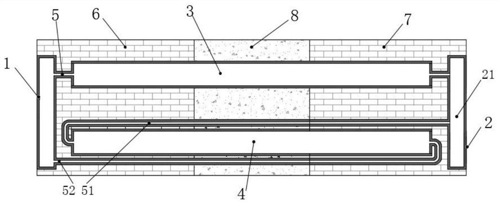 Self-operated enclosure structure energy storage system based on gas-liquid-solid-liquid coupling phase change