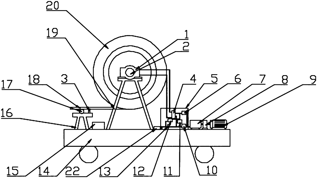 Hydraulic driving device for large reel type sprinkler
