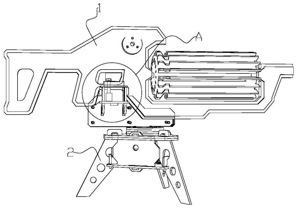 Implementation method of automatic defense toy gun