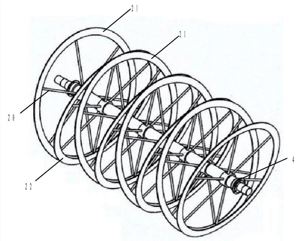 Horizontal-type slurry stirring device