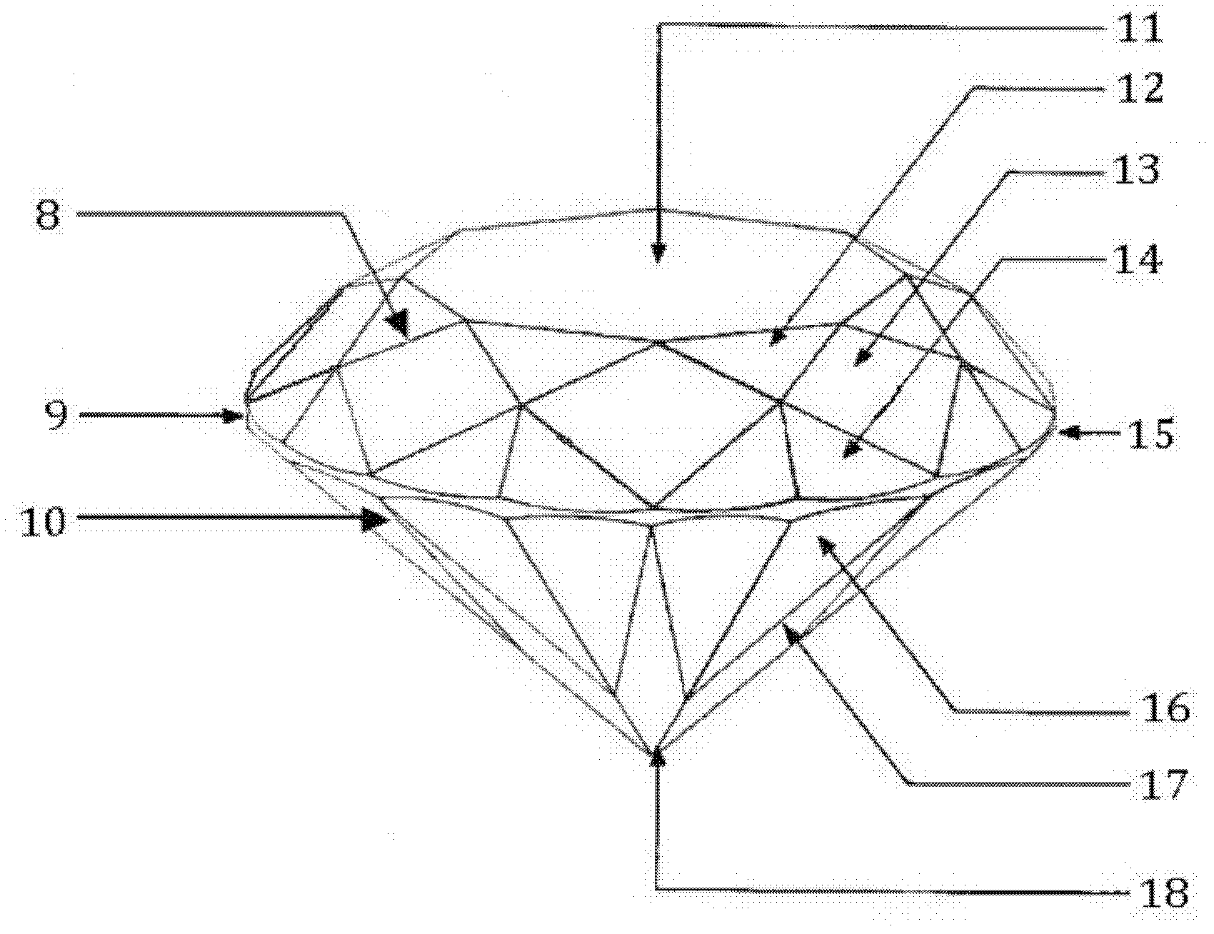 Moissanite gem with bright carving surface and cutting and grinding processing methods thereof