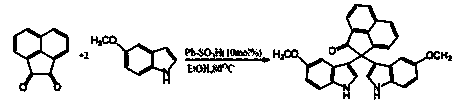2,2-di(1H-indole-3-yl)-2H-acenaphthene-1-ketone compound and preparation method thereof