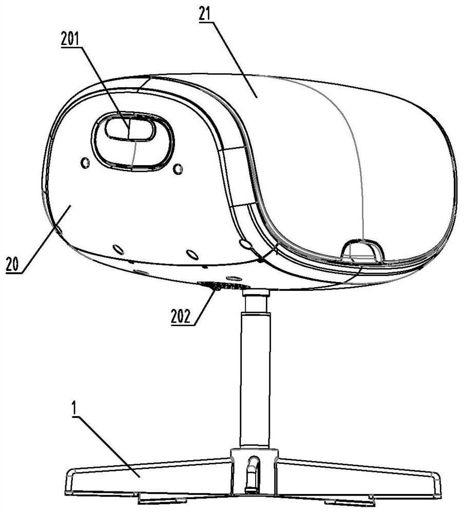 Footrest with massage function