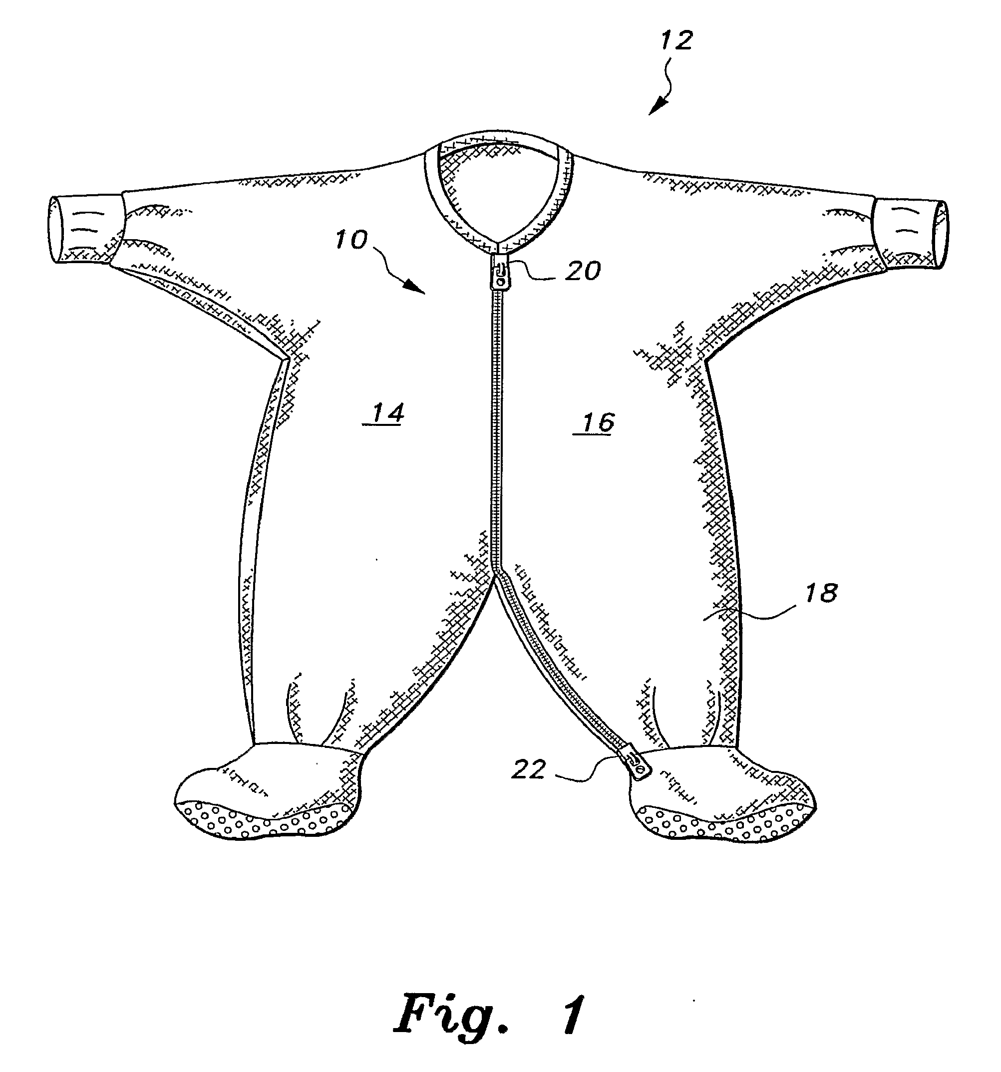 Child's Garment With Double Slider Zipper