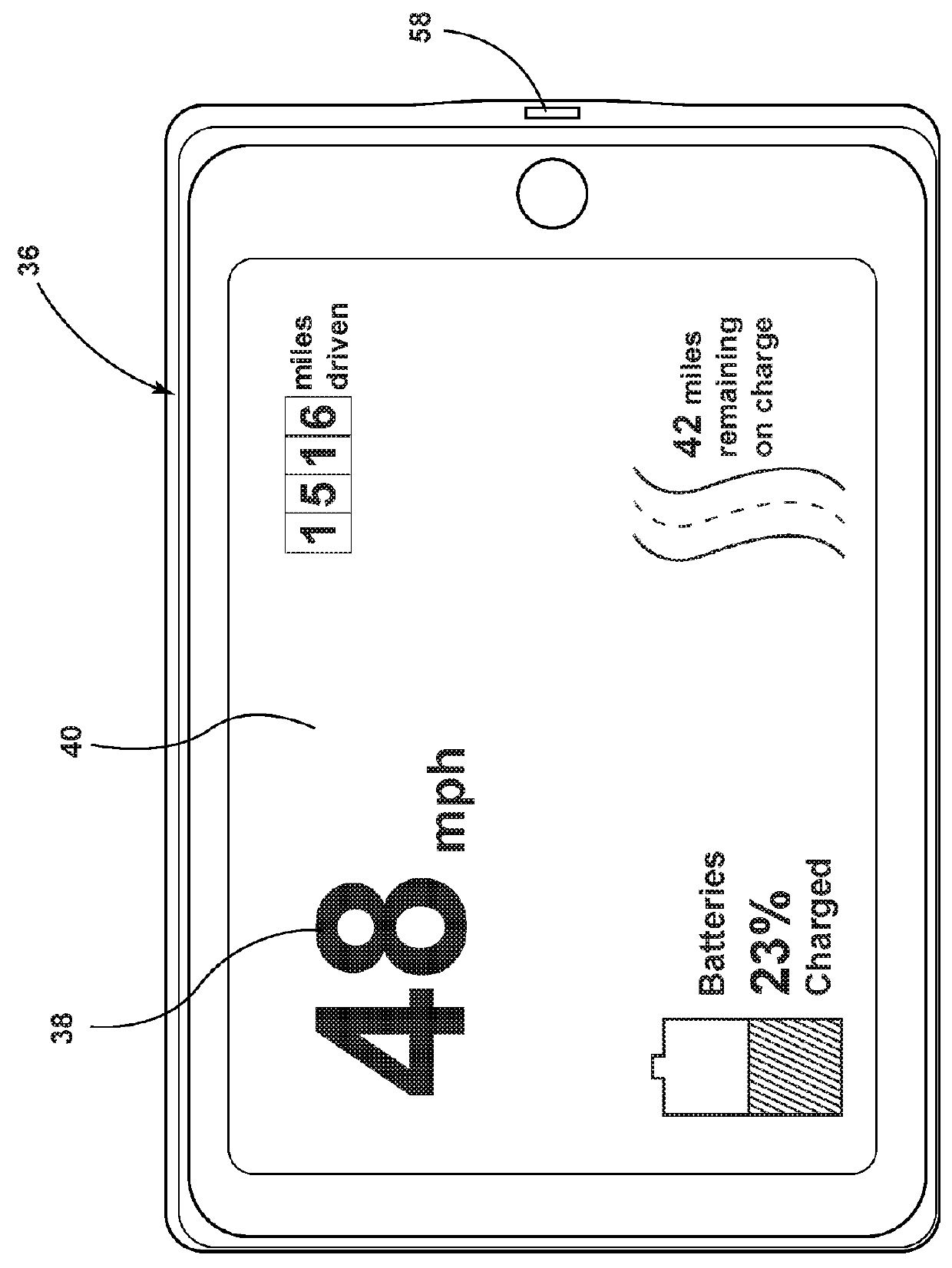 Mobile computer retainer for display of vehicle operational data