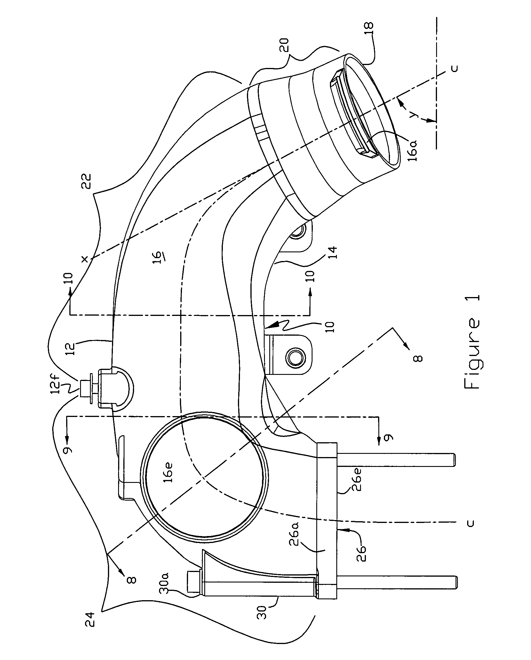 Air intake manifold for coupling the output of a compressor to the air intake of an internal combustion engine