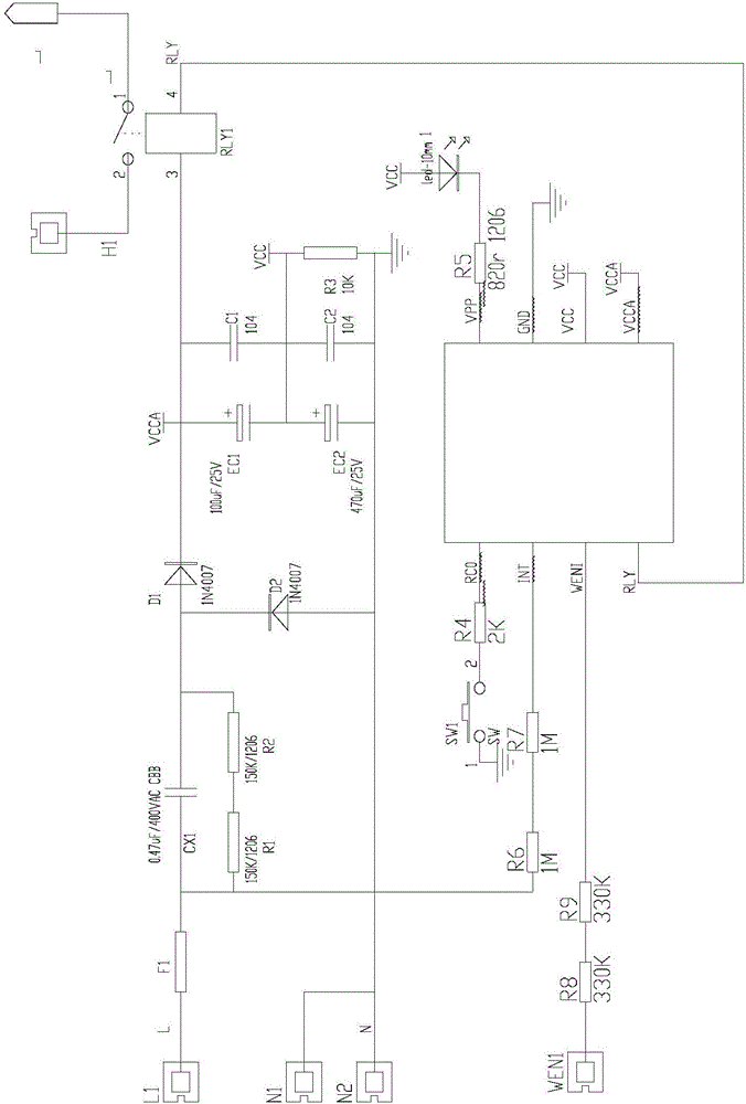 Drip coffee maker control circuit and integrated MCU