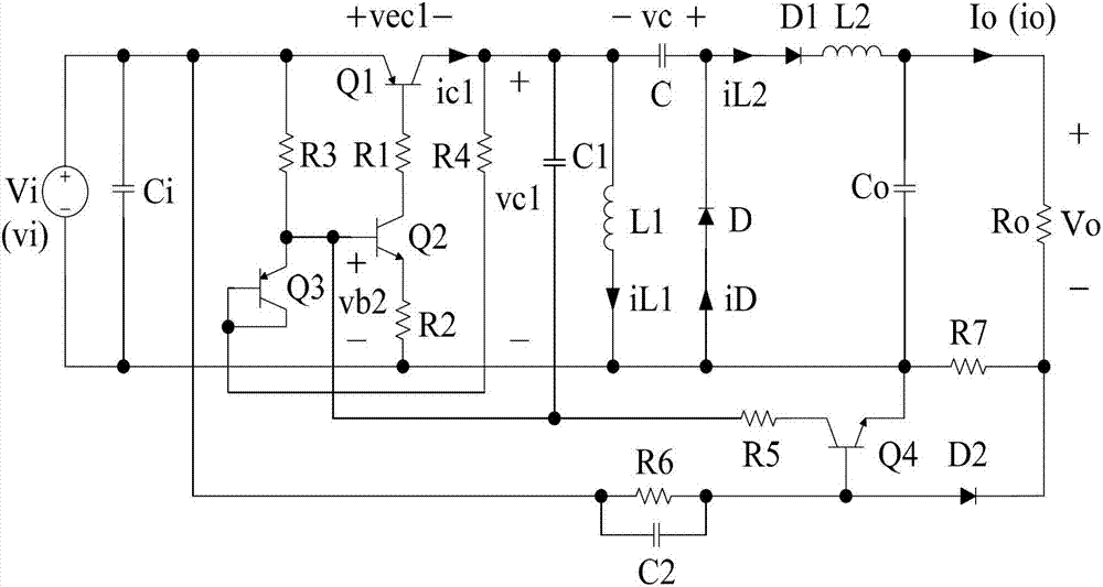 Bipolar junction transistor (BJT) auto-excitation type Zeta convertor with low main switch tube drive loss