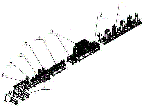 Fully automatic steel truss production line